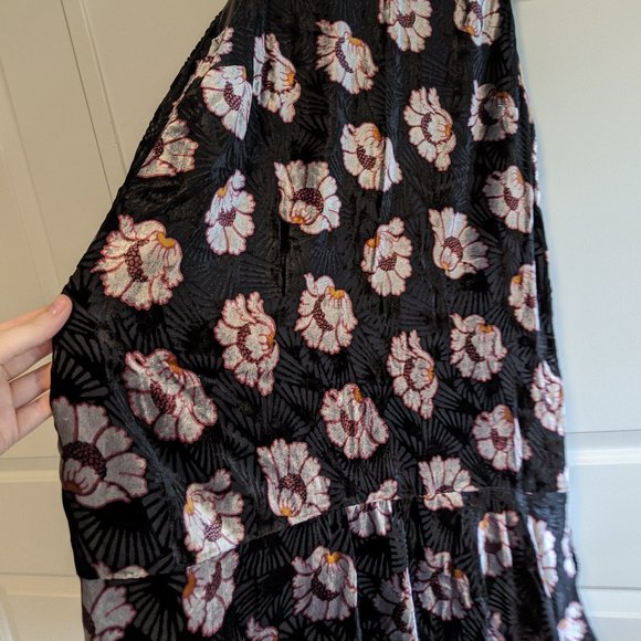 LOFT Iced Floral Velvet Swing Dress - Picture 5 of 10